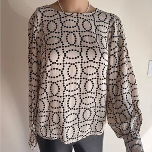 Philosophy Black and Cream Geometric Blouse